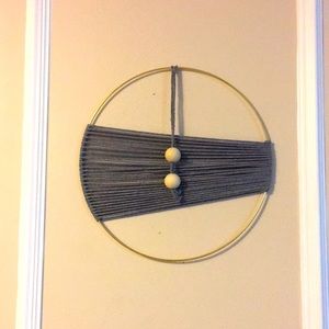 Macrame 12 inch loop wall decor. Modern design. Handmade.